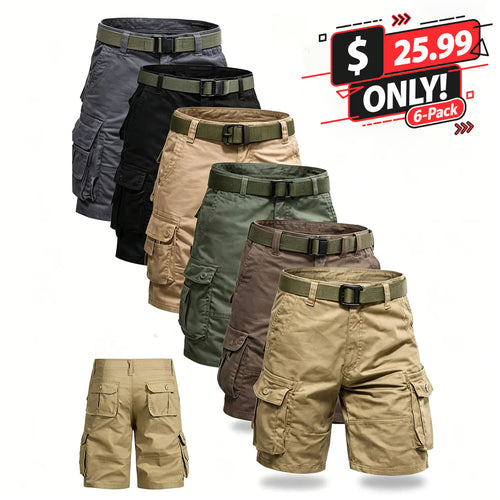 Men’s Cargo Tactical Shorts(6-Pack)
