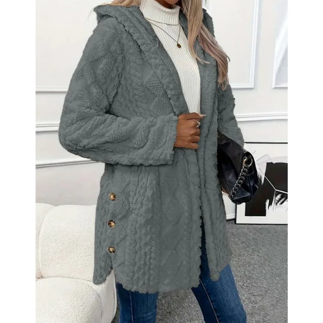 2026 Women's Hooded Cardigan Long Sleeve Coat