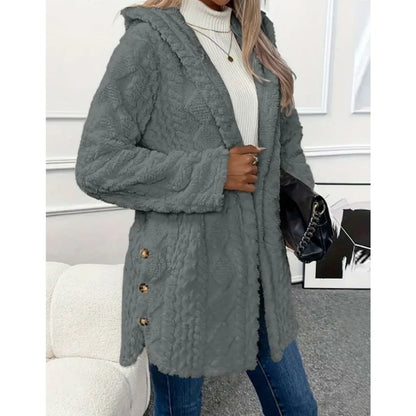 2026 Women's Hooded Cardigan Long Sleeve Coat